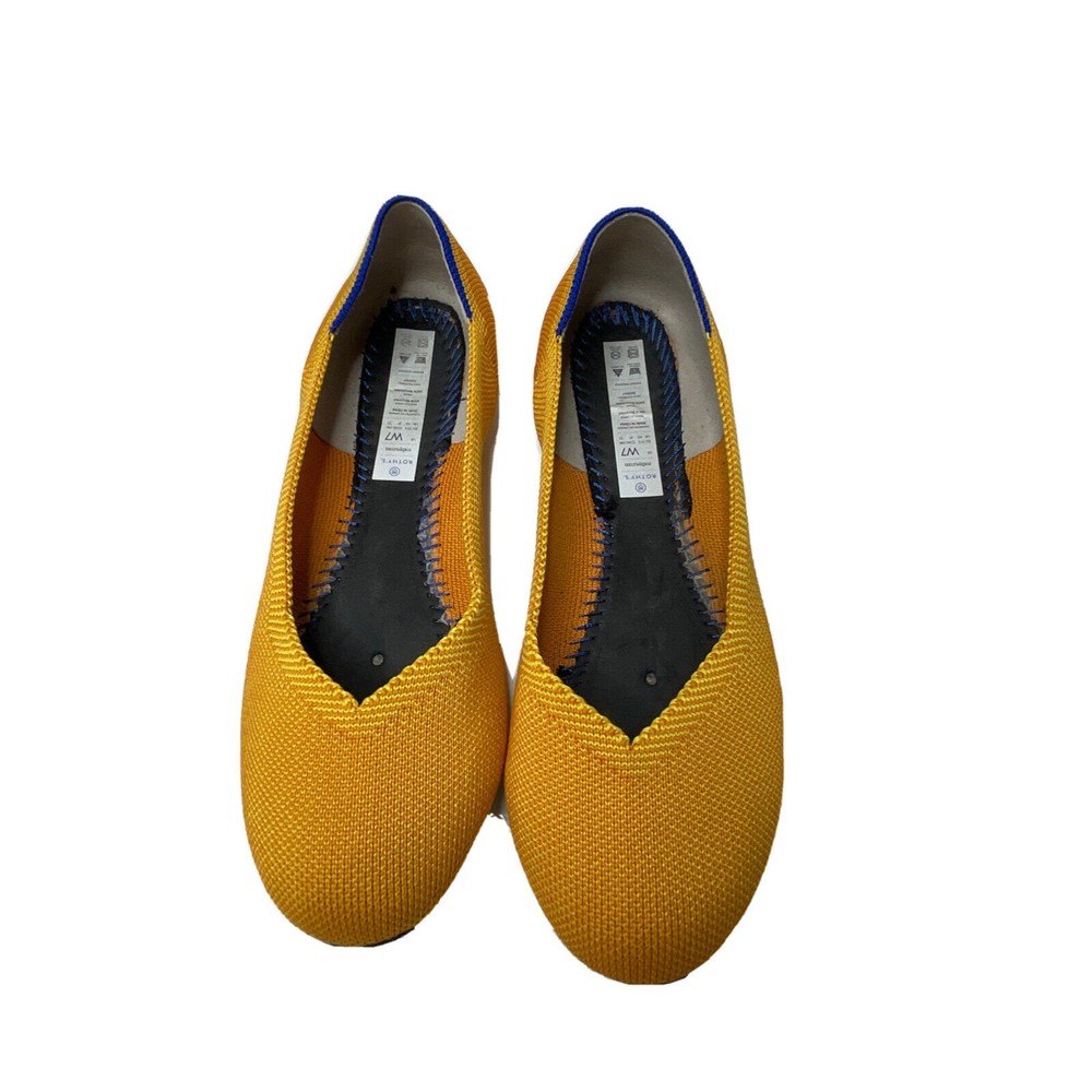 Rothy's The Flat Lemondrop Womens Size 7 Fabric Ballet Flats Lightweight